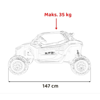Pojazd Elektryczny RACING Road 2000 4x120W – Czerwony JL218.CR